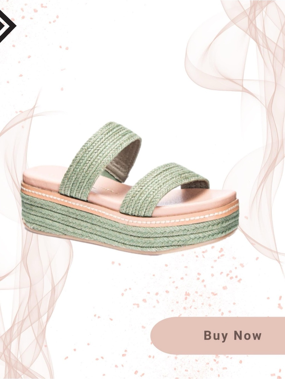 Chinese Laundry Sage Green Double-Strap Platform Slides